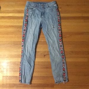 H&M jeans with stitching